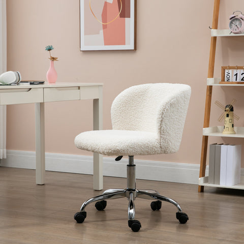 Rootz Office Chair - Swivel Chair - Height Adjustable Chair - Ergonomic Support - 57cm x 58cm x 73-83cm - Sheepskin Cover
