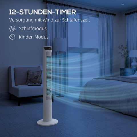 Rootz Tower Fan - Air Conditioning - Cooling Fan - Energy Saver - Ø31.5 x 116h cm