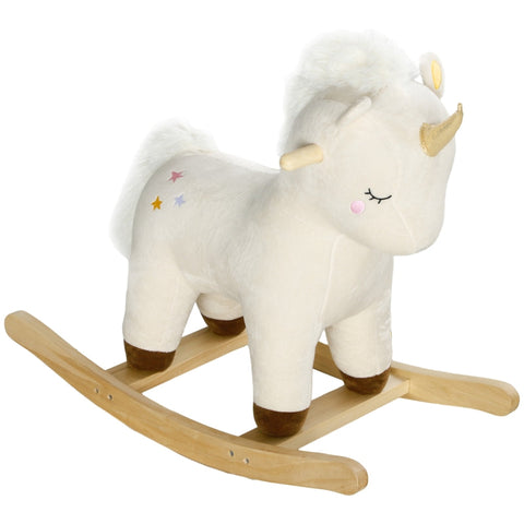 Rootz Rocking Horse Unicorn - Ride-On Toy - Kids Rocker - Stable Base & Handles - 63L x 33W x 56H cm