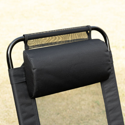 Rootz 2 Piece Garden Chair Set - Camping Chair - Balcony Chairs - 5 Position Backrest - 62cm x 70cm x 109cm