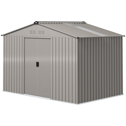 Rootz Garden House - Outdoor Warehouse - Storage Shed - Spacious Design - 2.77m x 1.95m x 1.92m - Steel Structure - Sliding Door Ventilation