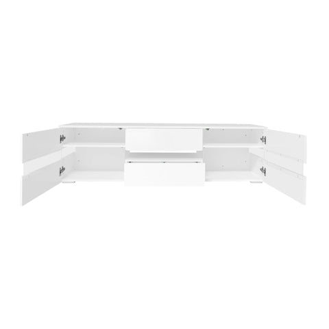 Rootz Modern TV Cabinet - Media Stand - Entertainment Unit - Luxurious LED Lighting - 160cm x 39cm x 45cm