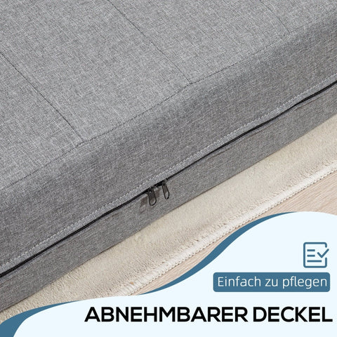 Rootz Floor Sofa Bed - Convertible Futon - Space-Saving Sleeper Sofa - 2-Seater Sofa Bed - Guest Bed - Thick Padding - Easy to Clean - Compact - 138cm x 80cm x 50cm