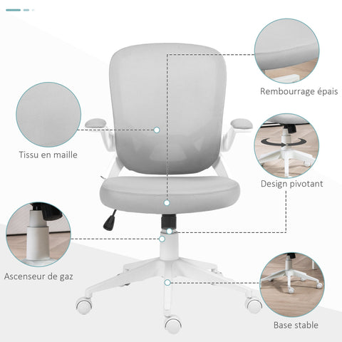 Rootz Office Chair - Ergonomic Desk Chair - Adjustable Swivel Chair - High-Density Foam Comfort - 59L x 58W x 96-106H cm