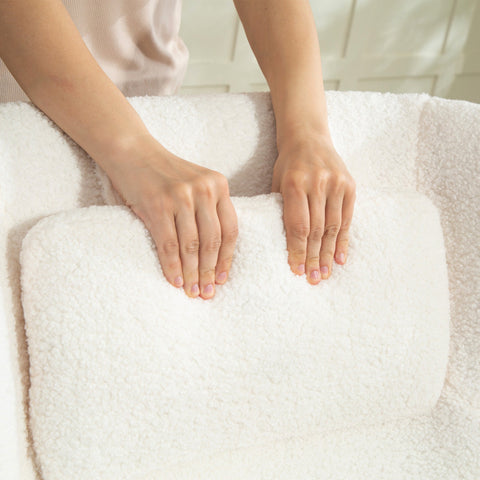 Rootz White Upholstery Armchair - Lounge Chair - Swivel Chair - Offers Comfort - 74cm x 86.5cm x 102cm