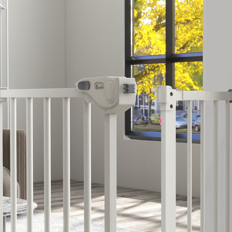 Rootz Door Protection Grille - Barrier Grilles - Protective Grilles - Metal & Plastic - 74-80/87-94 cm - White - Easy Install - 68cm x 77cm