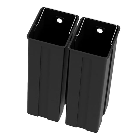 Rootz Garbage Can - Waste Bin - Trash Container - Quiet & Hygienic Experience - Stainless Steel, Silver, 2x 20L - 40cm x 34.8cm x 59cm