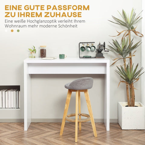 Rootz Bar Table - Kitchen Counter - Dining Table - Modern Design - High Gloss Surface - 120cm x 40cm x 100cm - MDF