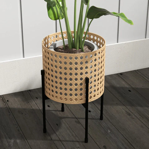 Rootz Plant Stands - Bloemenstandaard Set - 3 Roestvrij - Metalen Frame - Binnen Buiten - Staal - Zwart - Goud - Ø30 x 40H cm