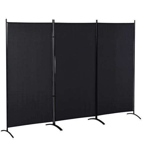 Rootz 3 Panel Paravent Privacy Screen - Room Divider - Indoor Outdoor Screen - Self-Standing - 253cm x 50cm x 182cm