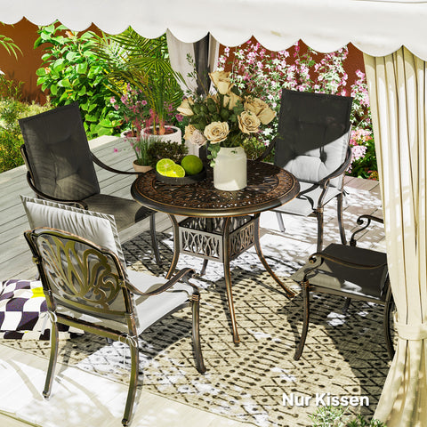 Rootz 4 Piece Seat Cushion Set - Chair Pads - Outdoor Cushions - Skin-Friendly & UV-Resistant - 108cm x 50cm x 5cm