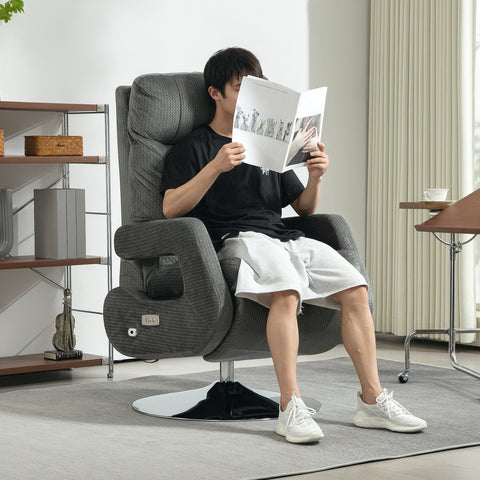 Rootz Electric Recliner Armchair - Upholstery Chair - Velvet Armchair - Ultimate Comfort - 69cm x 157cm x 91-97cm