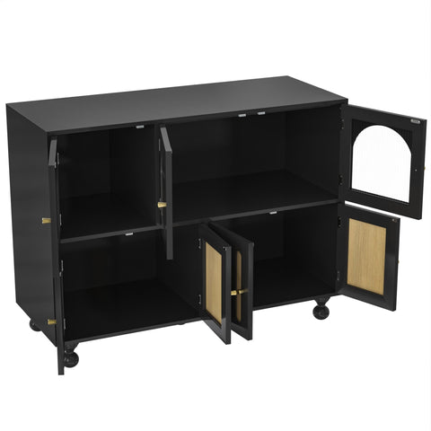 Rootz Modern Sideboard - Storage Cabinet - Stylish Buffet - Durable MDF - 120cm x 40cm x 90cm