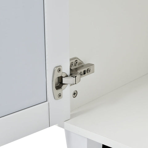 Rootz Mirrored Sideboard - Buffet Cabinet - Storage Cupboard - Elegant Design - 160L x 40W x 84H cm