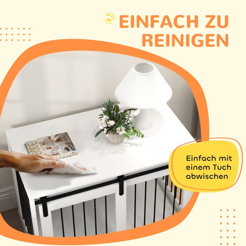 Rootz Dog Crate - Dog House - Pet Cage - Chipboard and Steel - Ventilation - 98cm x 58cm x 61cm