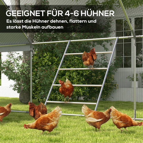 Rootz Chicken Sitting Ladder - Chicken Perch - Poultry Roosting Rack - Weatherproof - 140cm x 86cm x 2.5cm - For 4-6 Chickens