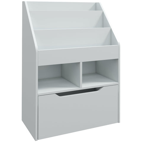 Rootz Children's Bookshelf - Kid's Shelf - Storage Unit - Keeps Rooms Tidy - 60 x 29.9 x 90 cm, Grey
