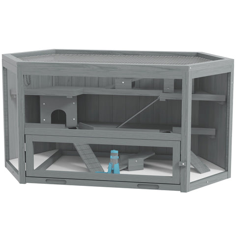 Rootz 3 Level Hamster Cage - Small Animal Home - Multi-Tier Enclosure - Optimal Ventilation - 115cm x 60cm x 55cm