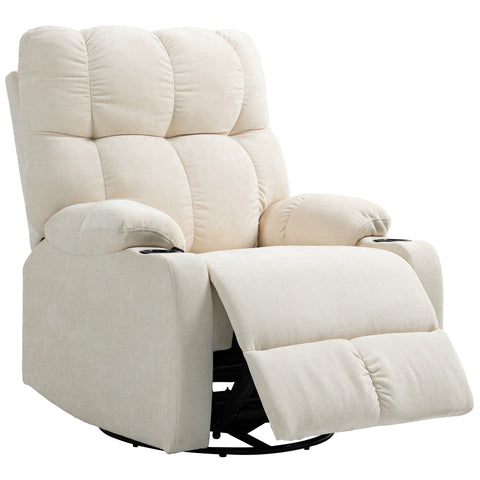 Rootz Relaxation Armchair with Footrest - Reclining Chair - Rotatable Seat - Comfort Up to 150kg - 88x96x108cm