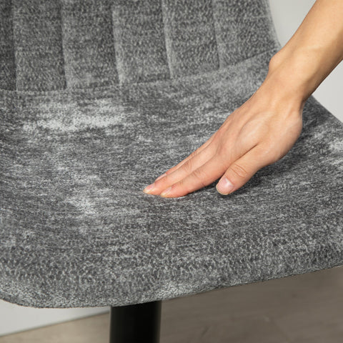 Rootz Modern 2 Set Rotating Bar Stools - Adjustable Counter Chairs - Padded Bar Seating - Comfortable & Stylish - 47 x 53 x 96-117 cm - Grey and Black