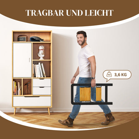 Rootz 2-Step Ladder - Step Stool - Folding Steps - Non-Slip Platform - Metal - 48L x 44.3H cm