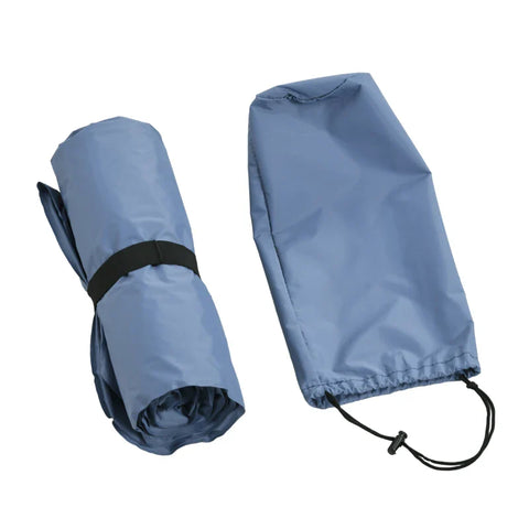 Rootz Campingmat - Luchtmatras - Waterbestendig - Voetpomp - Scheurbestendig - Waterdicht - Snel opblazen - TPU gecoat nylon - Blauw - 200L x 60W x 10H cm