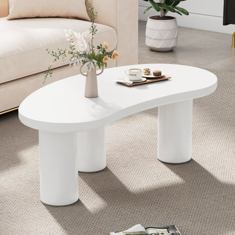 Rootz Modern Half Moon Coffee Table - Crescent Table - Curved Coffee Table - Elegant & Durable - 107cm x 57cm x 40.5cm