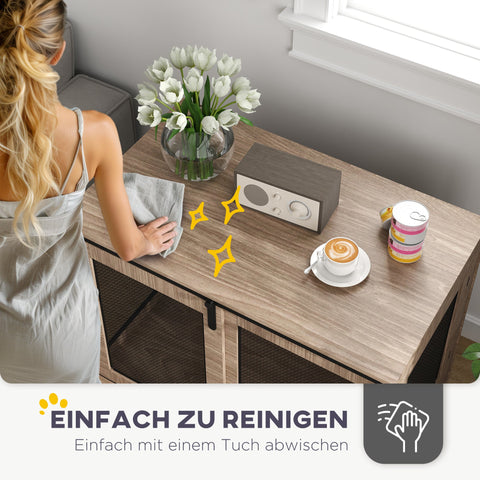 Rootz Dog Box - Transport Box for Dogs - Retreat Box for Pets - Lockable Doors - Safe & Ventilated - 98x60x78cm