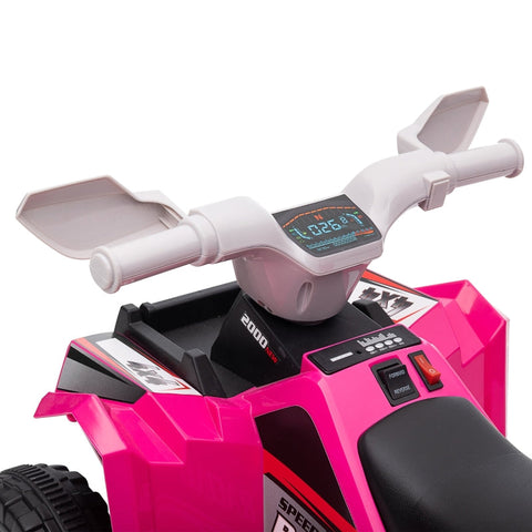 Rootz Electric Children's Quad - Kids Ride-On ATV - Toddler Electric Vehicle - Safe Speed - Easy Operation - Long-lasting Fun - 70cm x 41.5cm x 48.5cm - Plastic & Metal - Pink