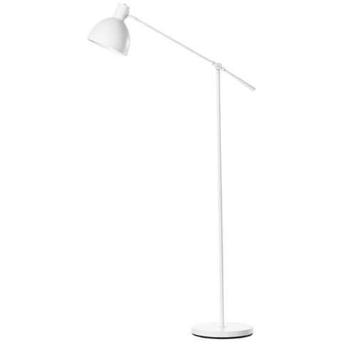 Rootz Industrial Standing Lamp - Floor Lamp - Adjustable Lighting - Enhances Ambiance - 30cm x 30cm x 131-155cm, White