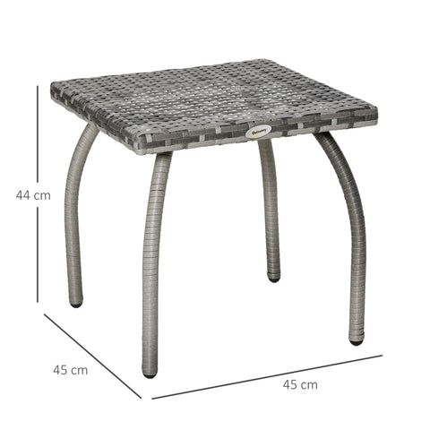 Rootz Garden Side Table - Patio Table - Outdoor Accent Table - UV & Moisture Resistant - 45cm x 45cm x 44cm