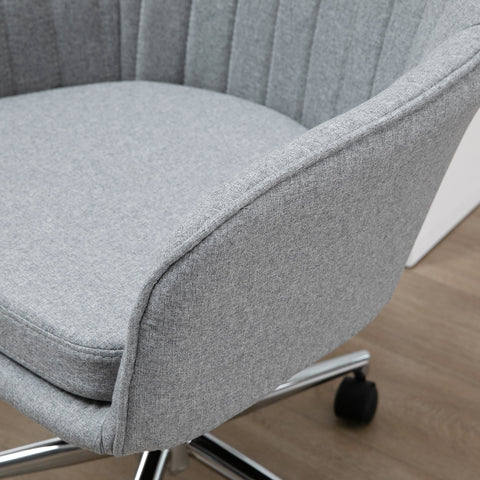 Rootz Ergonomic Office Chair - Adjustable Swivel Chair - Contemporary Linen Seating - Comfort & Style - 61cm x 59cm x 86-96cm