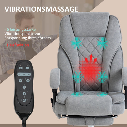 Rootz Massage Office Chair - Ergonomic Chair - Executive Seating - Relieves Tension - 67cm x 72cm x 111-119cm