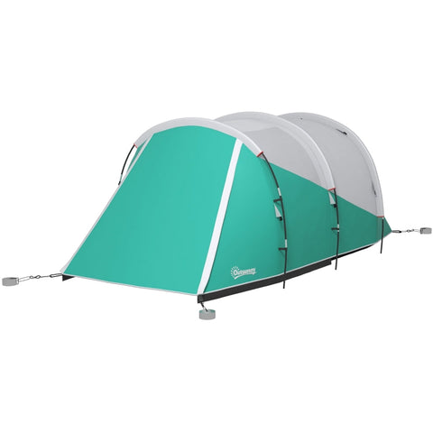 Rootz Camping Tent - Family Tent - Tunnel Tent - Waterproof - Durable Groundsheet - Convenient Lighting - 460cm x 260cm x 190cm