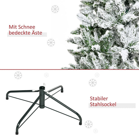 Rootz Artificial Christmas Tree - Pine Tree - Frosty Christmas Tree - Easy Assembly - Flame Retardant - Ø105cm x 180cm