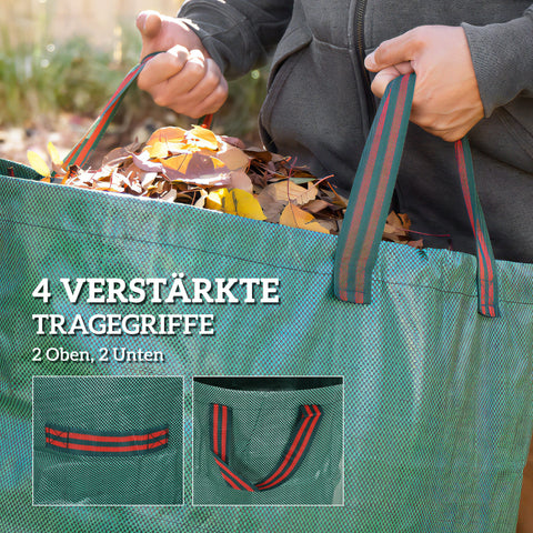 Rootz 3 Pack Garden Bag - Leaf Bag - Waste Sack - Waterproof UV Protection - Ø67 x 76h cm - 272L Capacity