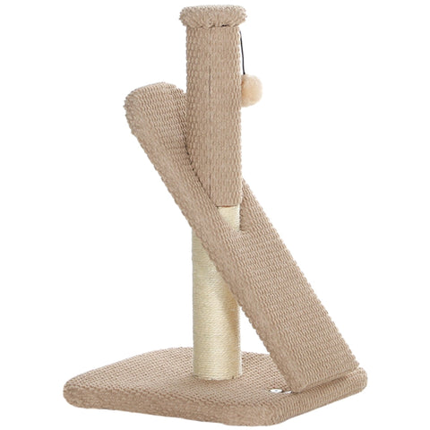 Rootz Cat Scratching Post - Claw Scratcher - Sisal Pole - Protects Furniture - 33x33x54cm - High Quality Chipboard with Play Ball