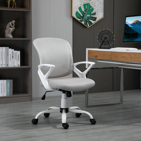 Rootz Ergonomic Office Chair - Desk Chair - Height Adjustable Seating - Breathable Mesh Back - 61cm x 61cm x 89-99cm - Grey