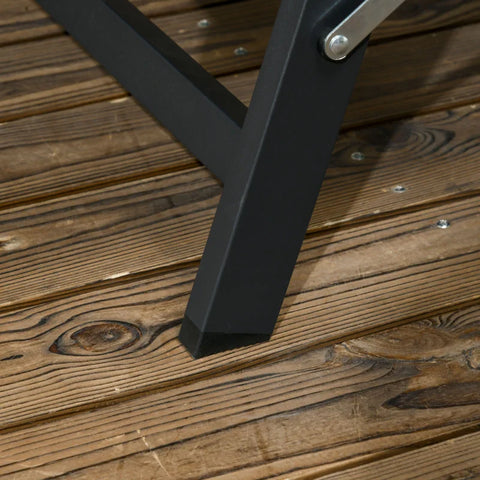 Rootz Sun Lounger - 5 Level Adjustable Backrest - Breathable Fabric - Aluminum Frame - Blue - 195 x 66 x 34 cm