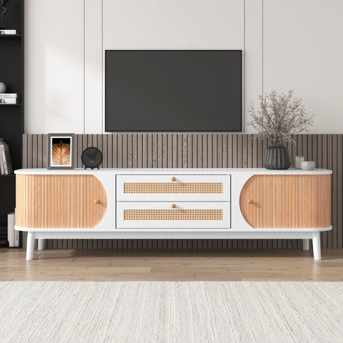 Rootz TV Cabinet - Entertainment Unit - Media Stand - Stylish Storage - 170L x 39.5W x 46H cm