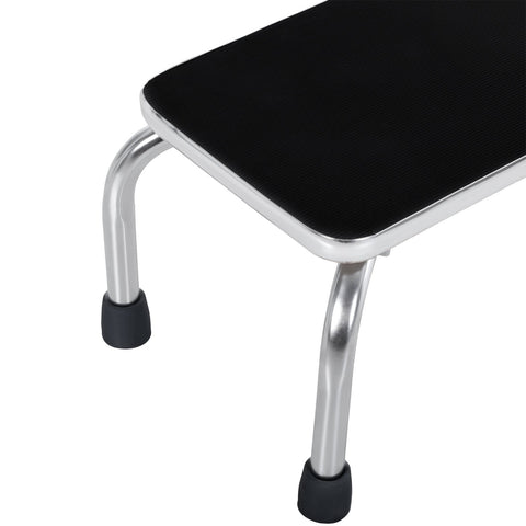 Rootz Step Stool with Grab Bar - Safety Stool - Bath Access Step - Non-Slip Foot Caps - Galvanized Steel - 43cm x 31cm x 86.5cm