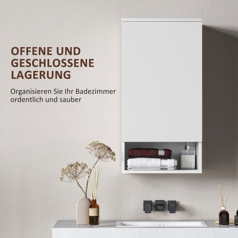 Rootz Wall-Mounted Bathroom Cabinet - Wall Cabinet - Adjustable Shelves - Maximize Storage - 40cm x 27cm x 77cm