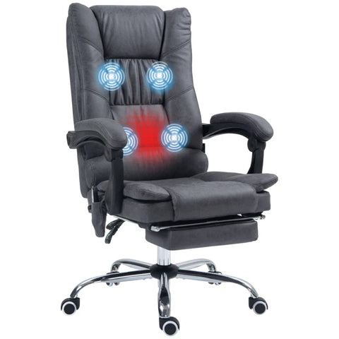 Rootz Massage Chair - Office Chair With Massage Function - Including Footrest - Height Adjustable - Black - 64 cm x 70 cm x 118 cm