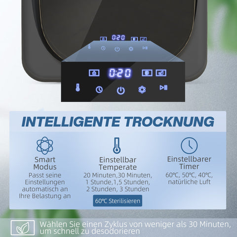 Rootz Compact Grey Tumble Dryer - Clothes Dryer - UV Disinfection - 4 Kg Capacity - 48cm x 40cm x 56cm - Quick Deodorization Under 30min