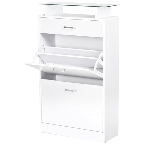 Rootz Shoe Cabinet - Storage Cabinet - Entryway Organizer - Ergonomic Design - 60W x 24D x 105.5H cm