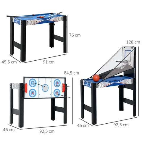 Rootz 5-in-1 Multi-Game Table - Billiard, Table Tennis - Accessories Included - Fun & Compact - 91cm x 45.5cm x 76cm