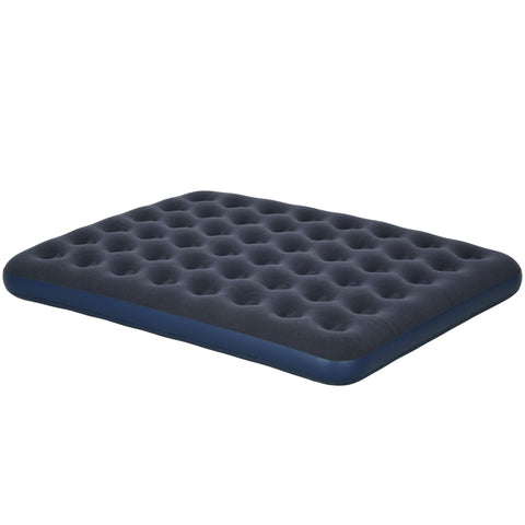 Rootz Air Mattress for 2 People - Inflatable Bed - Camping Mattress - Soft & Robust - Optimal Body Support - Quick Inflation - 203cm x 152cm x 22cm - Dark Blue