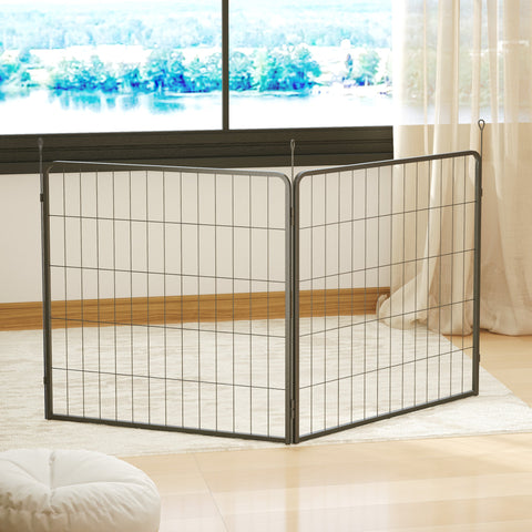 Rootz 2 Set Puppy Enclosure Expansion - Dog Fence Panels - Pet Playground - Robust Steel - Foldable Storage - 80cm x 80cm x 3cm