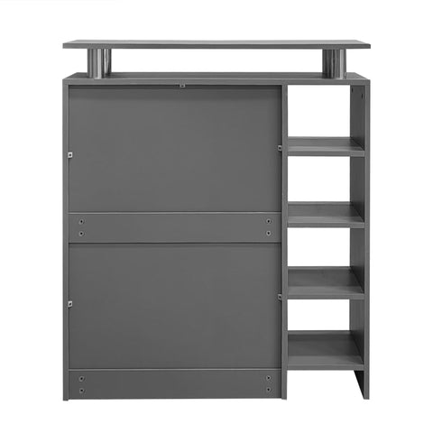 Rootz Wall-Mounted Coat Rack Set - Entrance Organizer - Space-Saving Storage - 80x25x96.5cm Shoe Cabinet - 8 Hooks - Mirror 80x40cm - Anthracite Gray