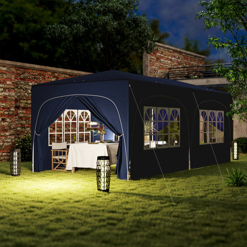 Rootz 3x6m Pop-up Gazebo - Garden Tent - Pavilion - UPF50+ UV Protection - Adjustable Height - 597cm x 300cm x 270cm